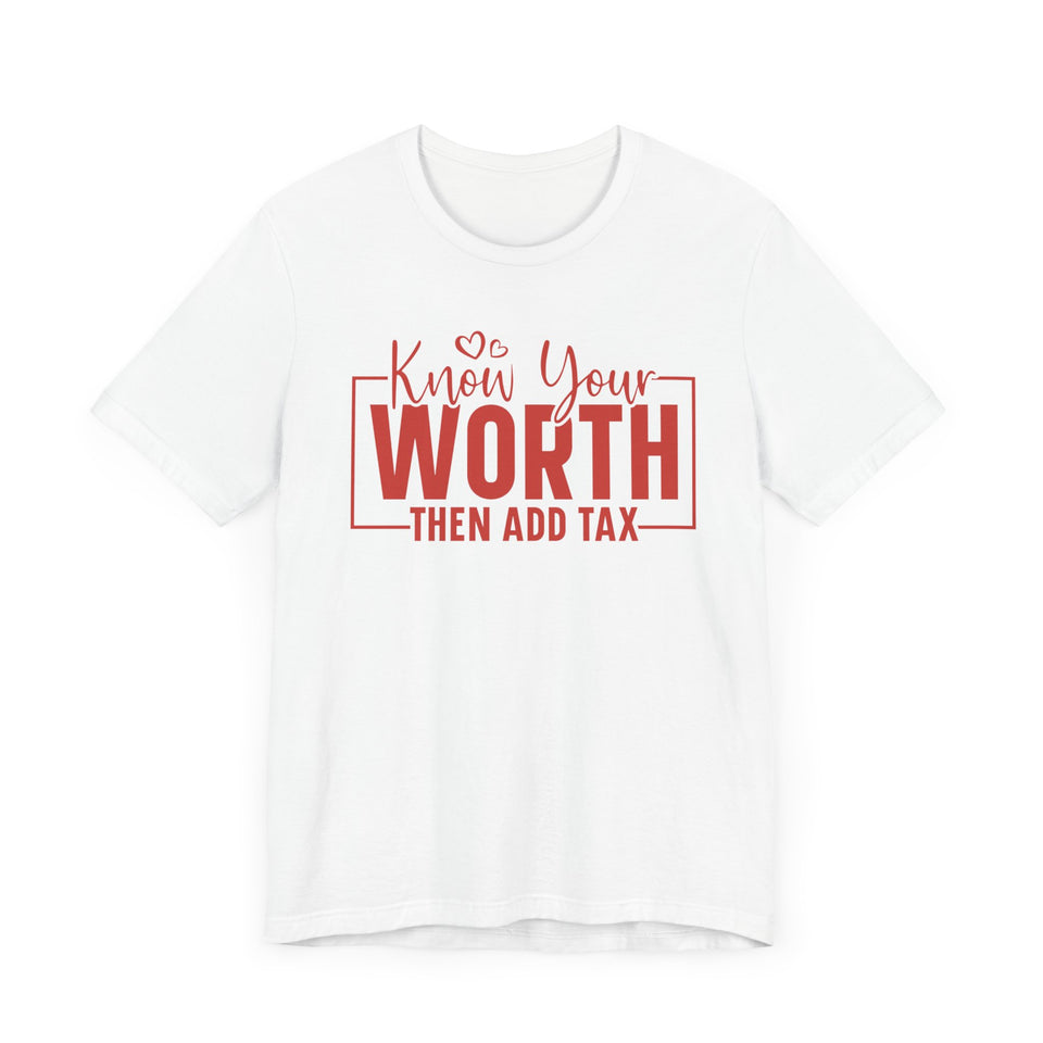 Know Your Worth Jersey Short Sleeve Tee