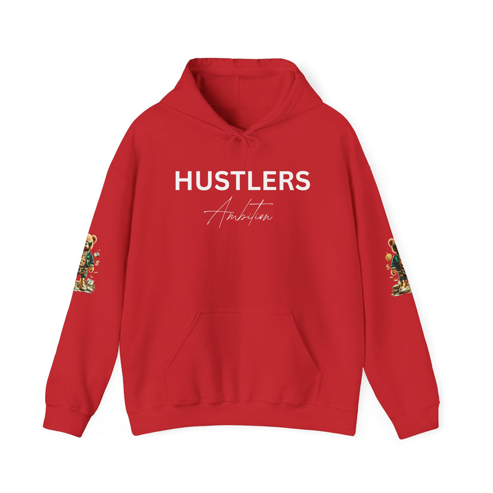 Red Hustlers Ambition Hoodie front view