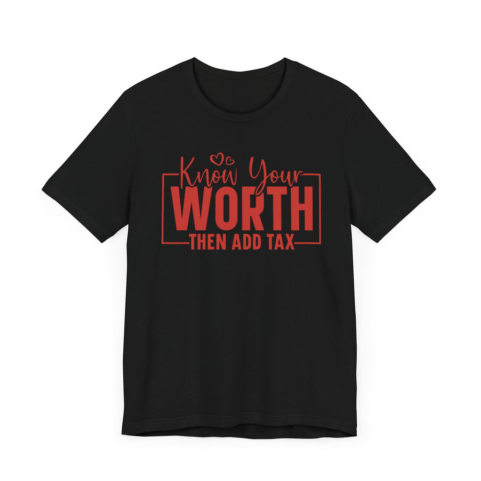 Know Your Worth Jersey Short Sleeve Tee