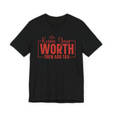 Know Your Worth Jersey Short Sleeve Tee