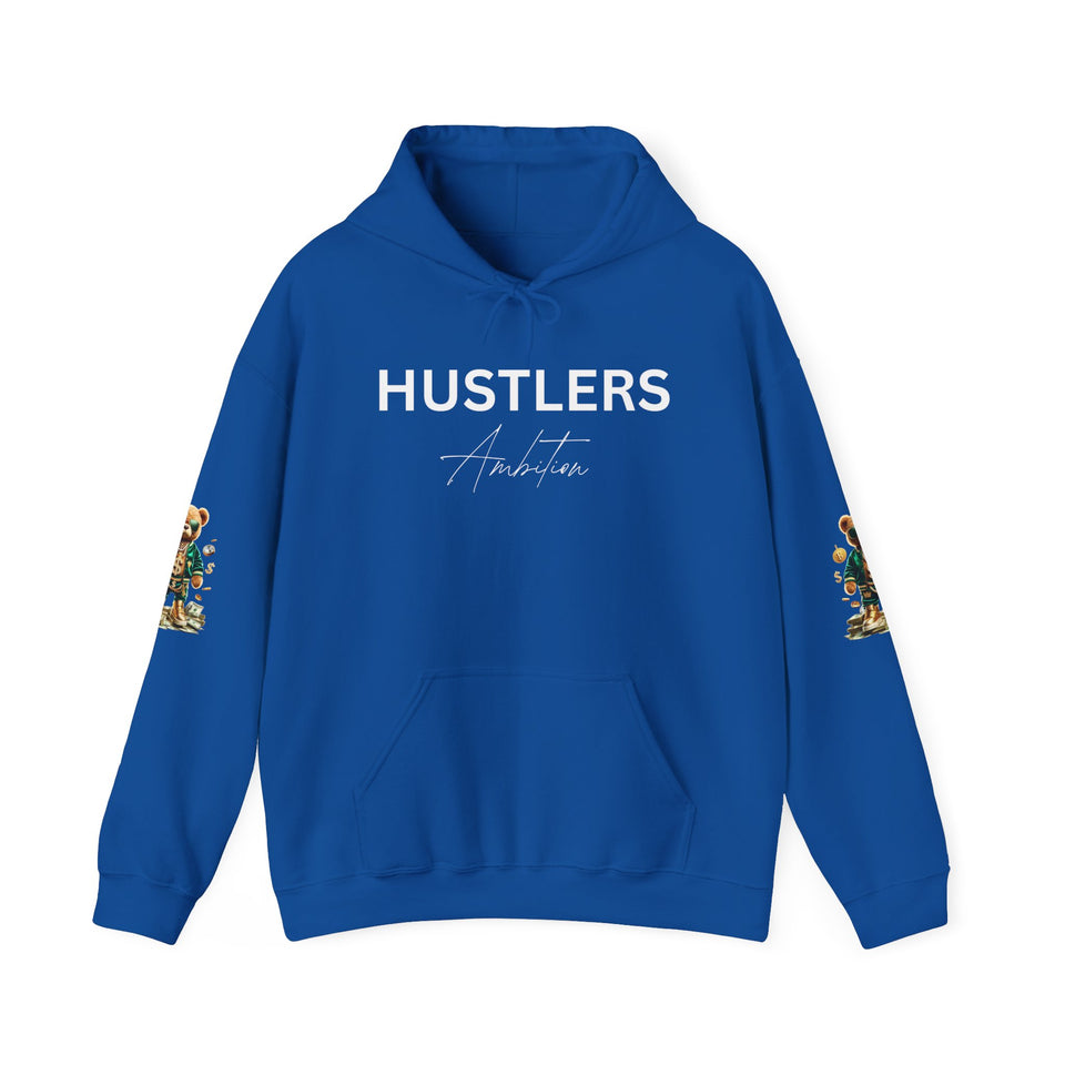 Blue Hustlers Ambition Hoodie front view