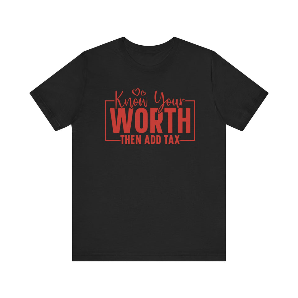 Know Your Worth Jersey Short Sleeve Tee